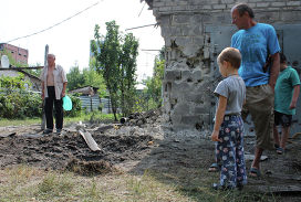 Последствия обстрела Донецка